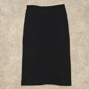 Eva Mendez Midi Knit Pencil Skirt, Black, Women's Size Large